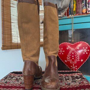Vintage Dr. Martins~'Josie' 2 Tone Brown Leather and Suede Boots~Size 8